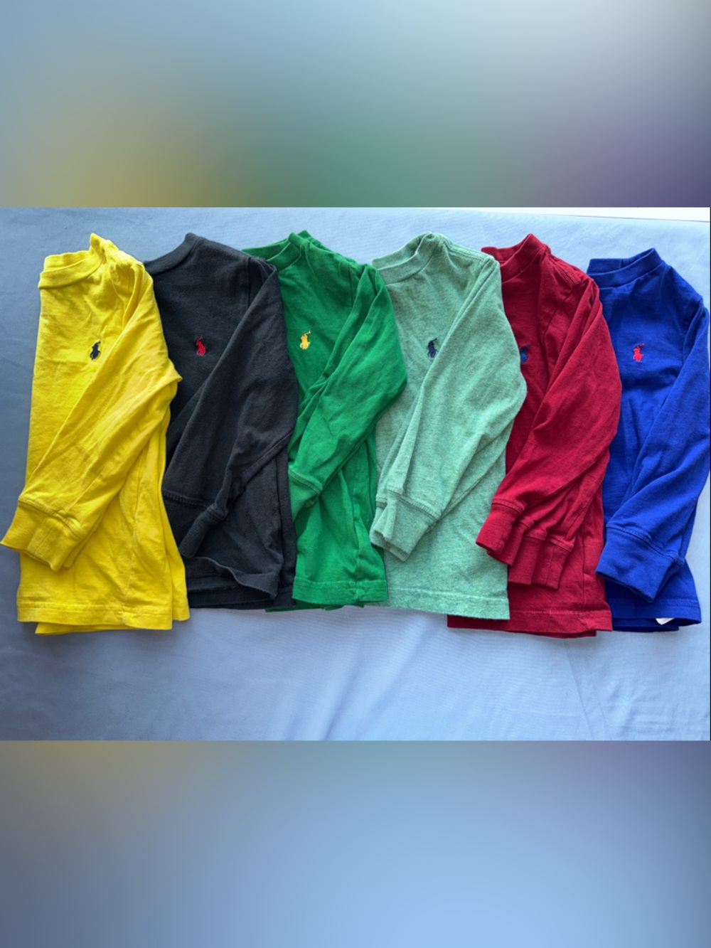 Polo by Ralph Lauren Kids Long-Sleeve Crew Neck Shirt -bundle of 6